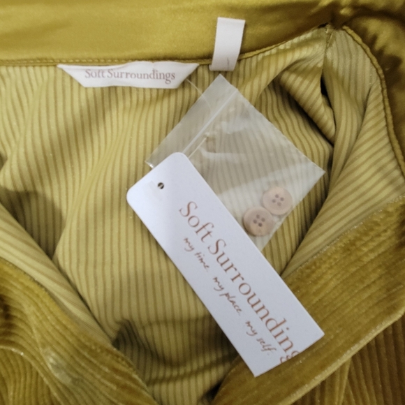 Soft Surroundings NWT Amber Textured Ribbed Velvet Boyfriend Tunic Shirt. - Picture 8 of 12